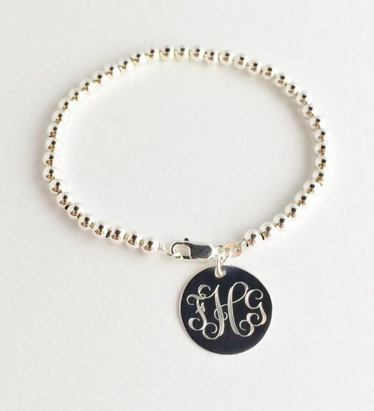 Leather Wrap Bracelet with Monogram - The Personal Exchange